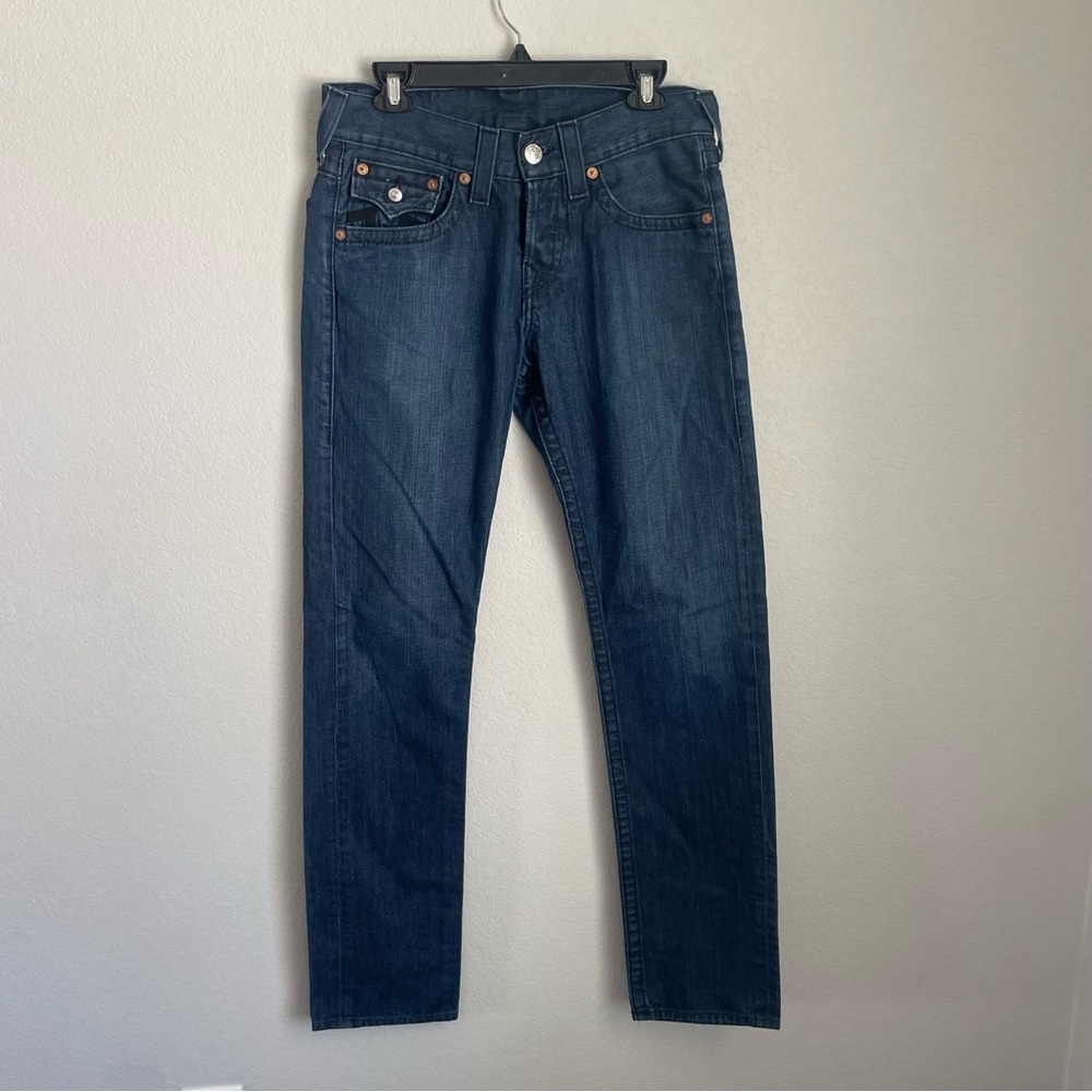 True Religion Women’s Size 30 Dark Wash Straight Leg Jeans Y2K Denim
